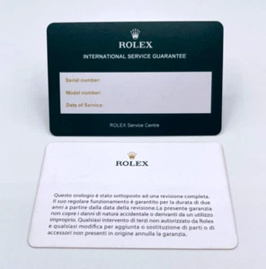 Rolex revisione orologio watch service card - Imagen 1 de 6