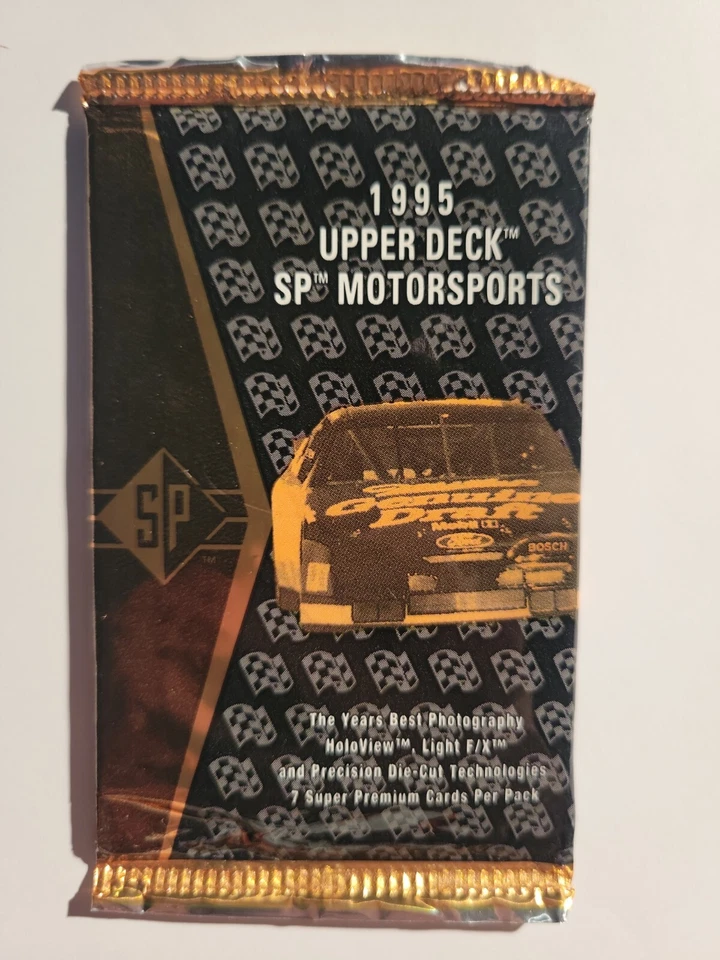 1995 Upper Deck SP Motor Sports - 1 factory Sealed pack - 7 cards - Image 1 of 2