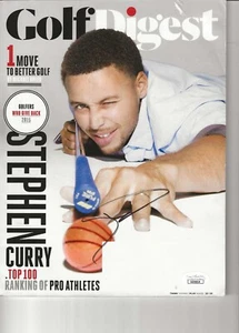 STEPHEN CURRY autograph Signed Golf Magazine Golden State Warriors NbA Champ - Picture 1 of 1