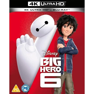 Big Hero Six [PG] (2 Disc) 4K UHD + Blu Ray DISNEY PIXAR NEW & SEALED - Image 1 of 3