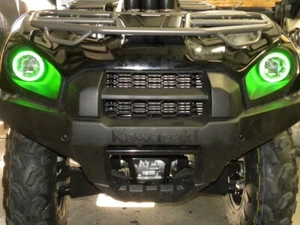 Led Halo rings for headlights Brute force Green or purple 750 2012-2020 - Picture 1 of 5