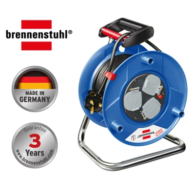 Brennenstuhl Cable Reel Heavy Duty 2.5mm Thick Cable - 40M or 20M Extension Reel - Image 1 of 4