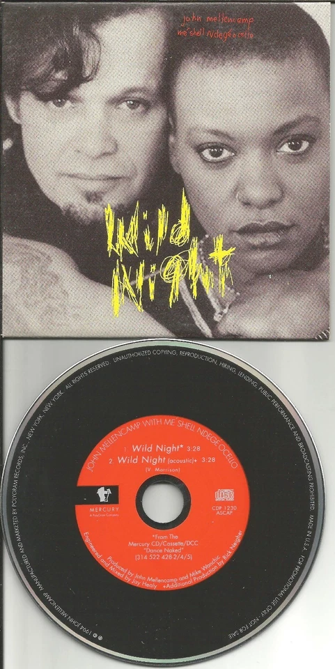 JOHN MELLENCAMP Wild Night w/ RARE ACOUSTIC TRK CARD SLEEVE PROMO DJ CD single Foto 1 de 1