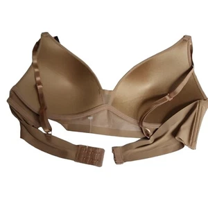 danskin #2541 Sz 38C push up bra womans padded wireless  brown beige new - Picture 1 of 13