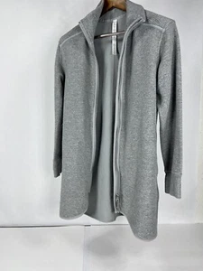Lululemon Coat Womens On Repeat Jacket Sweater Long Zip Womens 6 Ribbed - Picture 1 of 8