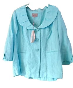 Per Una M&S Women’s 100% Pure Linen Jacket Size UK 18 EU 46 - Picture 1 of 7
