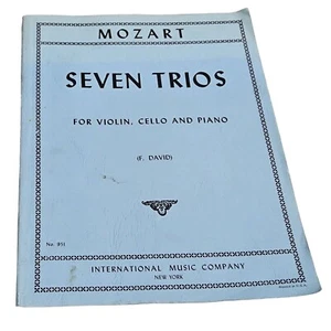 Vtg IMC # 951 Mozart Seven Trios Violin Cello Piano F David Sheet Music Book - Picture 1 of 5