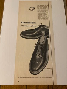 Vintage 1950 Florsheim Stormy Leather Shoes The Viking ad - Picture 1 of 1