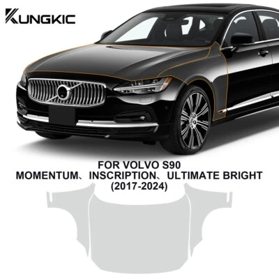 Película de protección de pintura precortada transparente PPF para capó para Volvo S90 Inscription 2017-2024 Foto 1 de 4