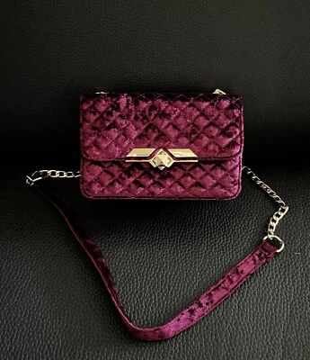NWOT BEBE Small Crossbody Bag Quilted Burgundy - Image 1 of 4