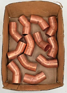 Nibco 3/4" 45 Degree Elbow C x C COPPER Sweat Plumbing Fitting *Lot of (12)* - Picture 1 of 1
