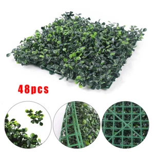 48pcs 20" X 20" Grass Wall Artificial Boxwood Panels Boxwood Hedge UV for Fence - Picture 1 of 11