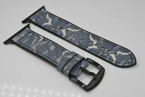 Correa de reloj híbrida silicona cuero modelo Camo-2 apta para Apple Watch 42 - Imagen 1 de 1