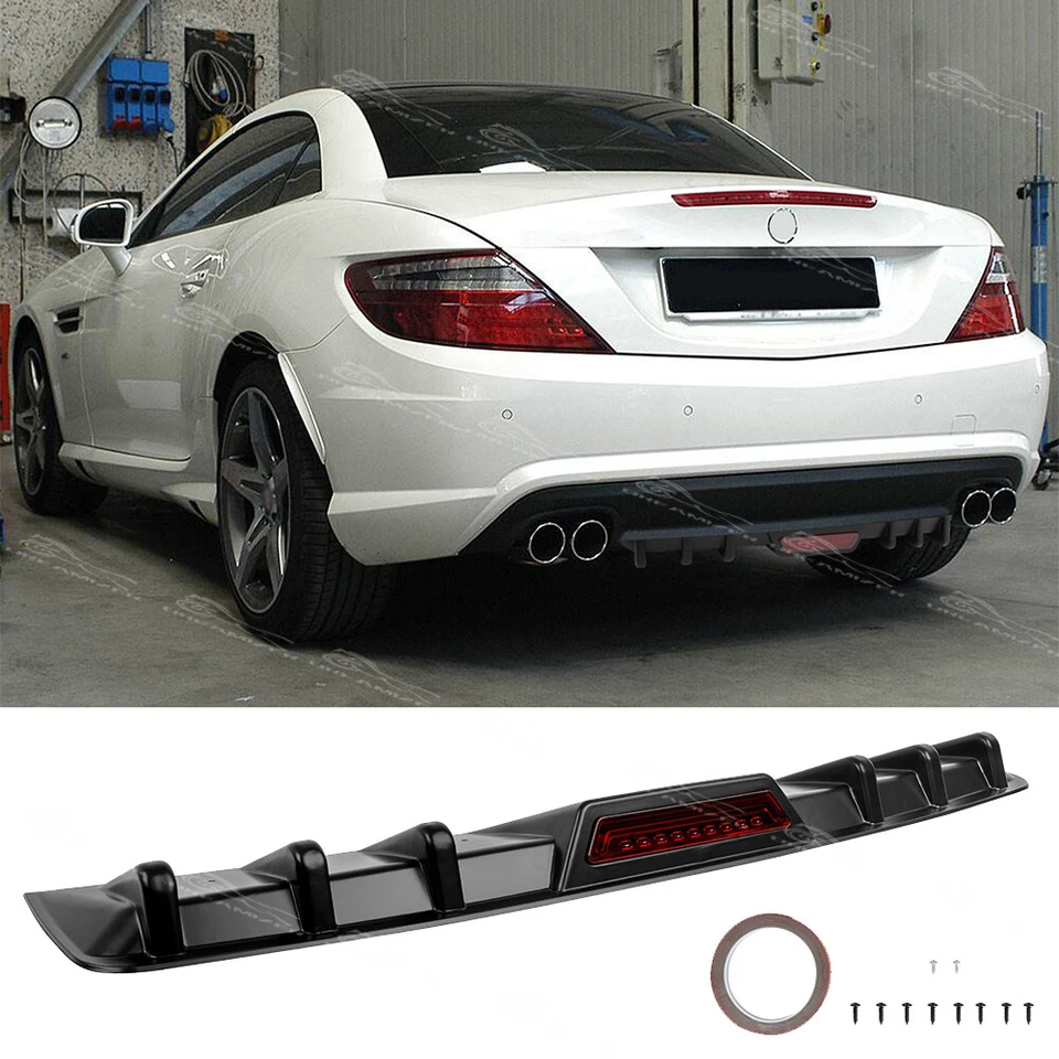 Alerón difusor de parachoques trasero negro para Mercedes Benz SLK250 SLK200 Foto 1 de 4