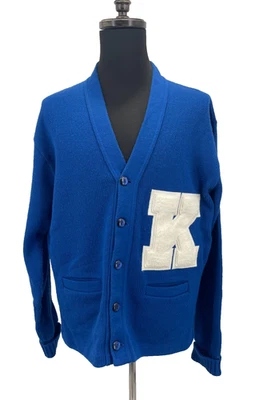 Vintage University of Kentucky Wildcats Letterman Cardigan Sweater Size 48 - Image 1 of 4