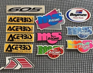 Vintage 1980’s 1990’s MX Moto-Cross Moto X BMX Sticker Lot Malcom Smith Acerbis - Picture 1 of 19