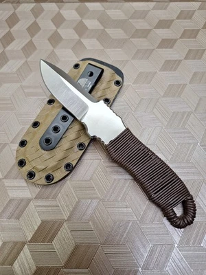 Landau Knives SAOIRSE Knife 3" Chute Chisel Ground MAGNACUT EDC Blade USA Sheath - Image 1 of 4