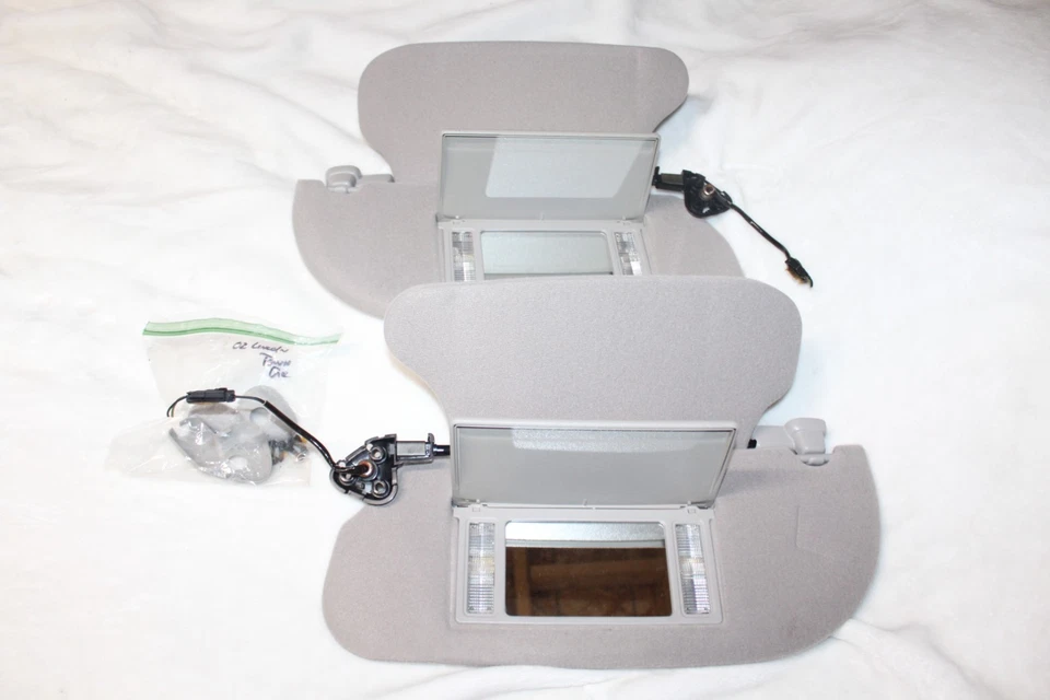 98-05 Lincoln TOWN CAR Parasoles dobles con clips parasol LUCES Gris LIMPIO Foto 1 de 4