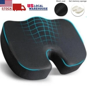 Memory Foam Seat Cushion Office Chair Car Seat Pad Coccyx Tailbone Pain Relief - Picture 1 of 7