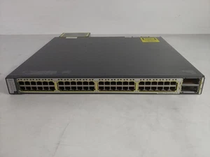Cisco Catalyst 3750-E WS-C3750E-48PD-SF 48-Port Gigabit PoE Ethernet Switch - Picture 1 of 7