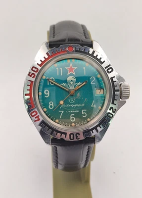 Vintage Vostok Komandirskie Paratrooper Mechanical Watch Soviet USSR 2414 VDV - Image 1 of 4