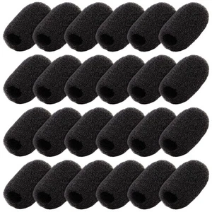 24 Pack Microphone Headset Windscreen Covers - Mini Foam Wind Guard Screens f... - Picture 1 of 9