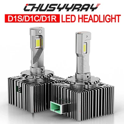 2x D1S D1R lâmpada de farol LED 70W 6000K feixe alto baixo kit de conversão de xenônio HID - Imagem 1 de 4