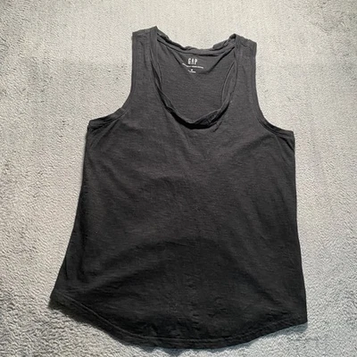 Camiseta sin mangas informal GAP para mujer mediana negra de algodón orgánico Foto 1 de 4