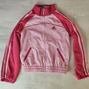 Adidas Jacket Girls size 6x Youth Pink Windbreaker Jacket - Picture 1 of 16
