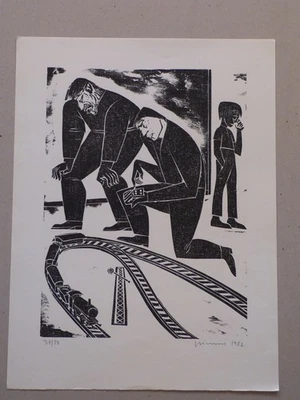 Gerhard Grimm 1927-1998  Holzschnitt aus 1982 - Bild 1 von 4