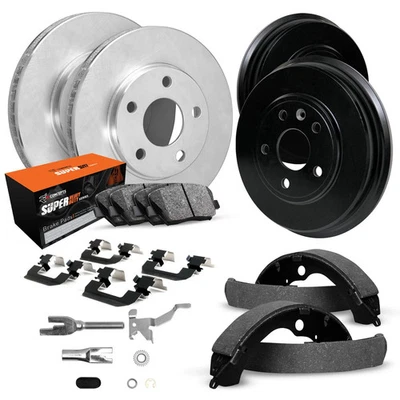 For Chevy C1500 Suburban 92-99 Front & Rear Brake Kit w Super Duty Pads Foto 1 de 2