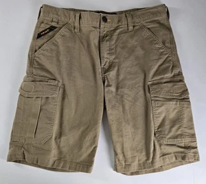 Ariat 34" Rebar M4 Relaxed Fit Shorts Tan Khaki Men 34W 11" Inseam Cargo - Picture 1 of 13