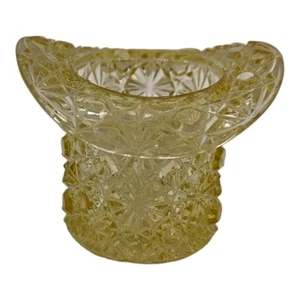 Vintage Fenton Topaz Daisy And Button Top Hat Toothpick Holder - Picture 1 of 6