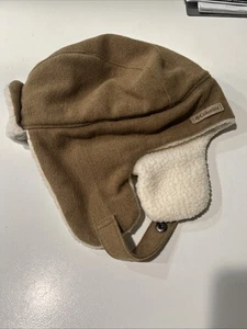Columbia Niños Invierno Trampero Sombrero Beige Forrado de Vellón Orejeras Cierre a Presión  - Imagen 1 de 7