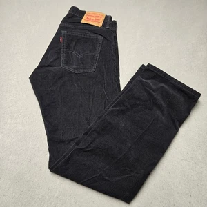 Levi’s 514 Corduroy Pants Men’s 32 x 32 Black Regular Fit Stretch - Picture 1 of 11