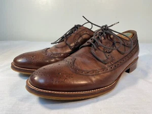 Johnston & Murphy Conard Wing Tip Dress Shoes Men's Brown Leather - US 11.5 - Picture 1 of 7