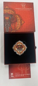 2022 PAMP 2 oz Silver $5 Elephant of the 1st Chakra Coin ~ Colorized ~ OGP - Picture 1 of 6