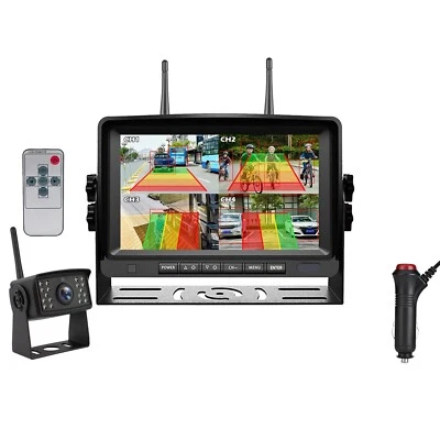 7" DVR Monitor 1080P Digital Wireless Backup Camera 12-24v For Truck Trailer RV - Image 1 of 4