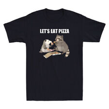 Possum Eating Pizza Funny Opossum Raccoon Meme Retro Men's Short Sleeve T-Shirt