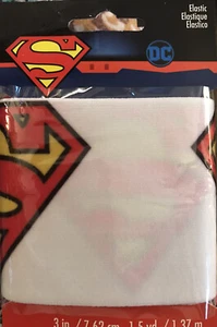 New 3” Wide Superman Shield Elastic: 1.5 Yards - Picture 1 of 6