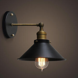 Wall Mount Sconce Industrial Vintage Lamp Fixture Bedroom Swing Arm Wall Light