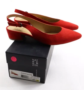Naturalizer Women's 6.5M FALCON Red Hot Sauce Fabric Slingback Low Heel Shoes - Picture 1 of 11