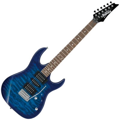 Ibanez GRX70QATBB Gio RG Electric Guitar — Transparent Blue Burst - Image 1 of 4