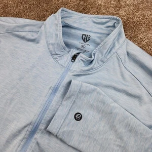 Graham Luxe 1/4 Zip Pullover Mens XL Performance Golf Heather Blue - Picture 1 of 5