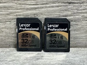 Lot 2 Lexar Professional SD HC I 32GB 600x T24 - Picture 1 of 2