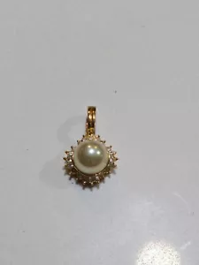 Vintage römischer Kunstperlen Modeschmuck Anhänger - Bild 1 von 3