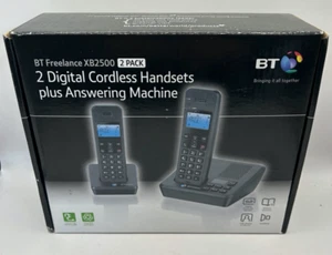 BT Freelance XB2500 ( 2 Pack ) Cordless Handsets Plus Answering Machine *NEW* - Picture 1 of 8