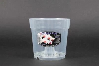 GROWTH TECHNOLOGY clear orchid pots. 9/12/13/15/17/19/21cm flower pots garden plastic pots