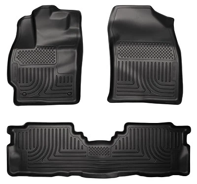 Alfombrillas negras Husky Liners WeatherBeater - Toyota Prius V 2012-2016 - 2 filas Foto 1 de 4