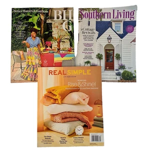 3 Better Homes & Gardens Magazine Lot Southern Living Real Simple Cooking 2024 - Picture 1 of 5